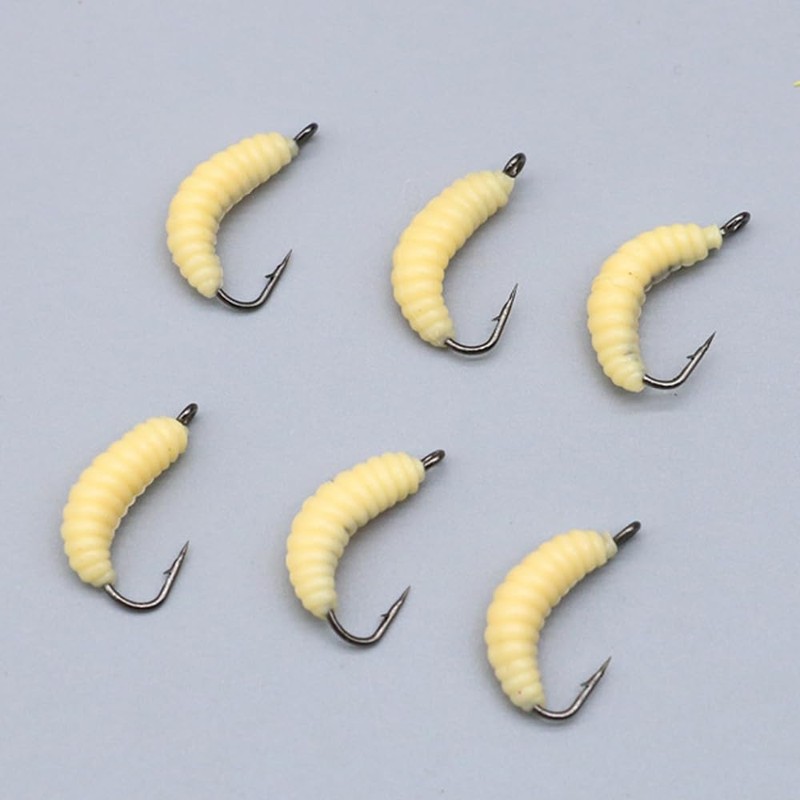 FUNANASUN 30 pcs Würmer zum Angeln, Künstliche Köder Würmer Fisch