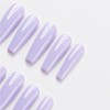 Handpainted Basic Solid Colour Long Coffin Press-on Nails, Summer Nails,
