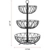 Rice rat 3-Tier Fruit Bowl Metal Wire Fruit Basket Bread