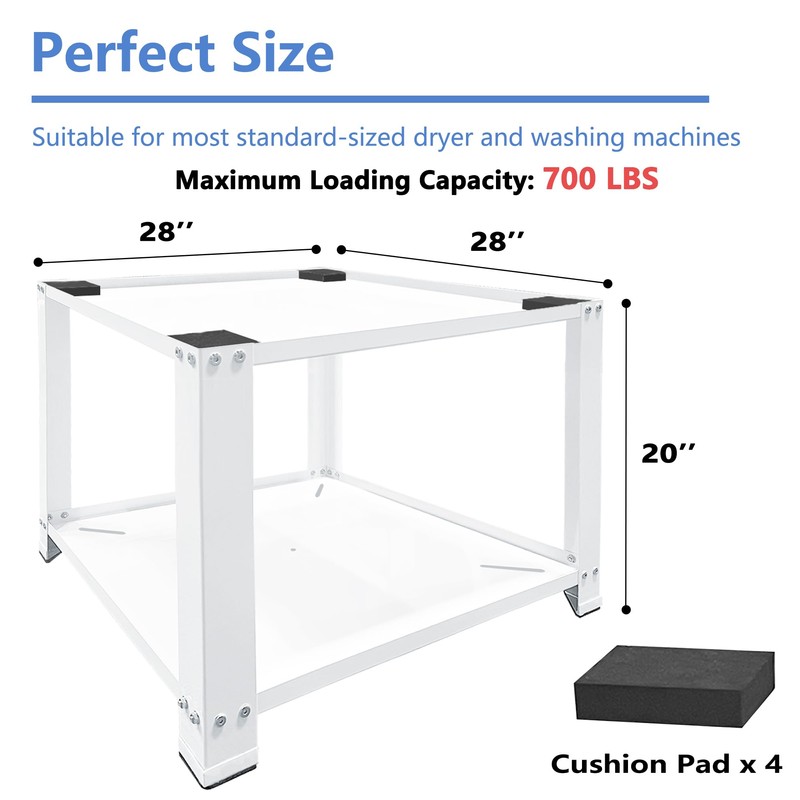Royxen Laundry Pedestal 20" Height Universal Fit 700lbs Capacity, Washing