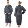 ZOLLNER Velour Bathrobe Unisex Cotton Blend 348, graphitegray, S