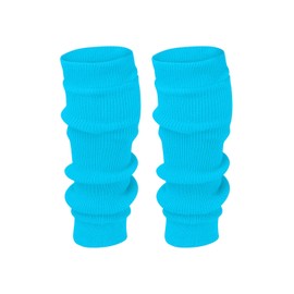 ANZEE Leg Warmers for Kids Stay Warm and Stylish, Kids's Knitted Ankle Warmers 80s Party Dance Sports Yoga Accessories & Ice Skating (Turquoise)