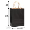 qiqee 30-Packs Black Gift Bags with Handles Bulk 10.8"x8.3"x4.3" Medium