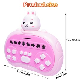 Hand-Held Rhythm Master Dance Machine Educational Toys for 3-12 Kids,New Stress Relief Toys Adults,Kids' Handheld Games (Rabbit)