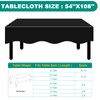 RowinsyDD 8 Pack Black Plastic Table Cloths Disposable，54 x 108