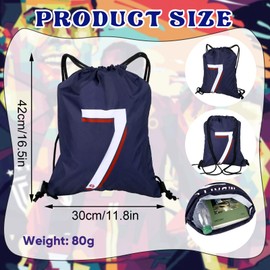 Luclay Football Drawstring Gym Bag with Waterproof, Mbap Football Kits for Kids, Swimming Bags for Adults - Drawstring Bags - Women Men Waterproof Swim Pe Drawstring Gym Bag for Travel Beach Outdoor