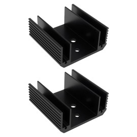 LT Easiyl 2X Anodized Aluminum Heatsink 50x50x22mm Fits to-3 Transistor Voltage Regulator Thyristor Black