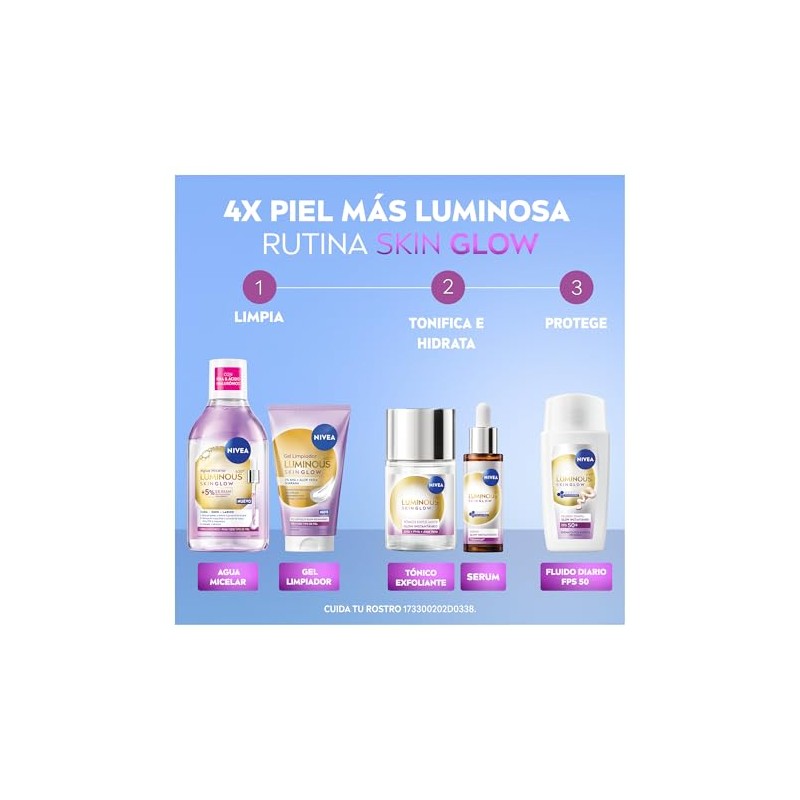 NIVEA Fluido Diario Luminous 630 Skin Glow con FPS 50,
