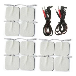 Electro Shop 14 Pza Electrodo Fisioterapia Tens Ems + Cables De Repuesto