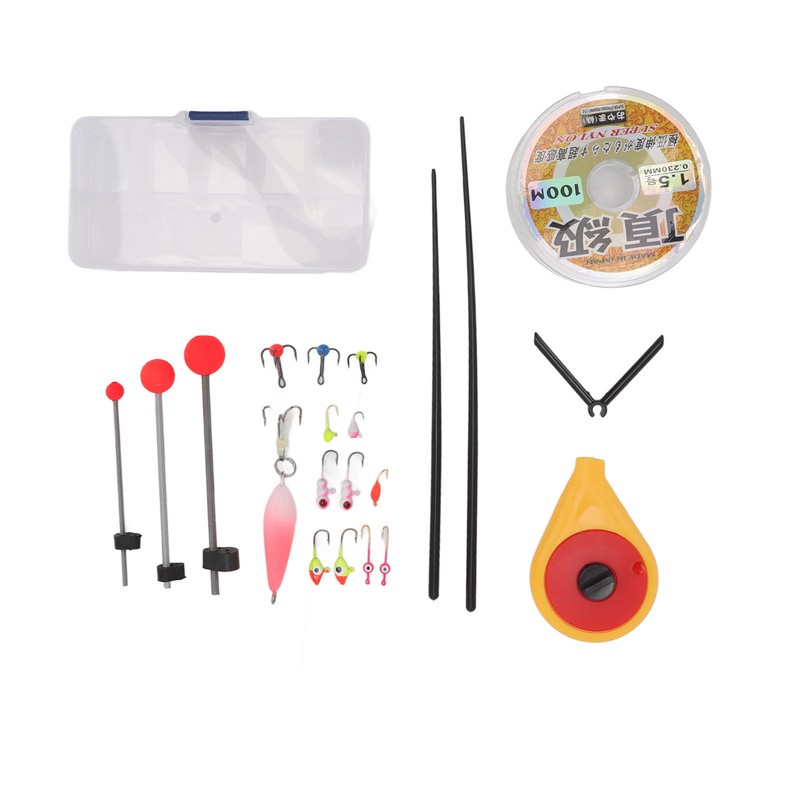 Winter Fishing Set High Strength with Plastic Box Ice Fishing