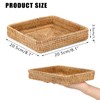 Hipiwe Key Basket Tray for Entryway Table Rattan Serving Tray