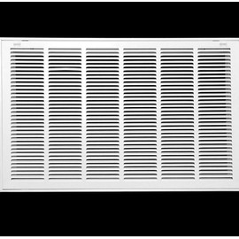 HVAC Premium 34 x 20 Duct Opening Steel Return Air Filter Grille, for 1-inch Filter, Removable Door, Flat Stamped HVAC Vent Cover Grille, Outer Dimensions 36.5 x 22.5