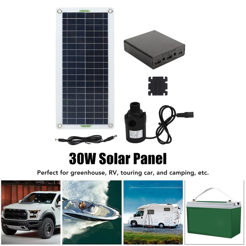Solar Water Pump Kit 30W Polycrystalline Silicon 800L Per Hour