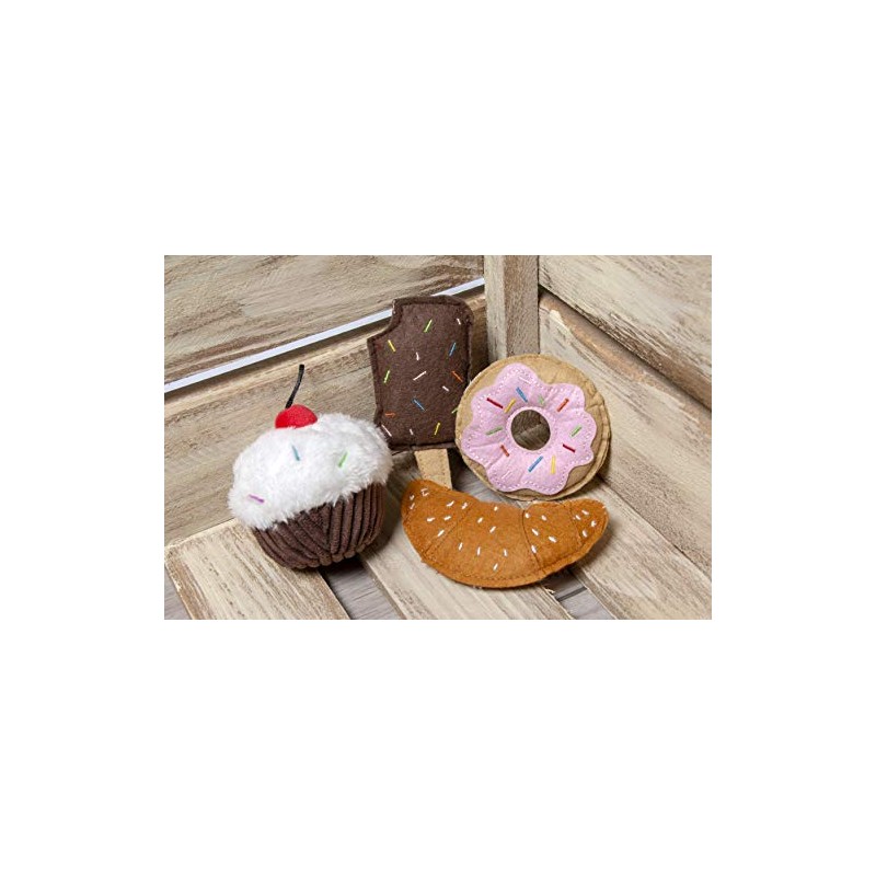 Karlie 521595 Cat Toy Texile Pink Donut 7.5 cm