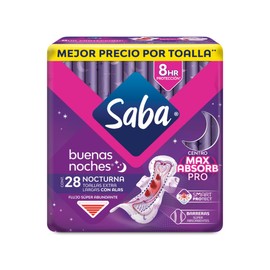 Saba Buenas Noches, toallas nocturnas con alas, 28 piezas