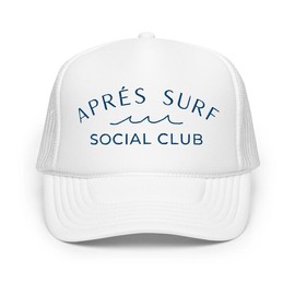"Après Surf Social Club" Foam Trucker Hat - Color: White