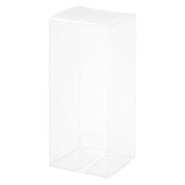MECCANIXITY Plastic Retail Boxes 1.6"x1.7"x4.1" (41x43x103 mm) Gift Box with Protecting Film for Candy, Cookies, Christmas, Wedding, Party Wrapping Clear Pack of 20