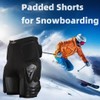 3D Butt Pads,Protective Padded Shorts for Snowboarding Gear,Impact Shorts Protection