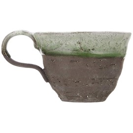 Ichikyu 589-05 Mino Ware Coffee Bowl Plate, Green