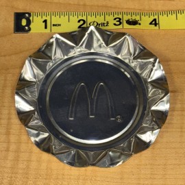 McDonald's Vintage McDonald's "Un-Used" Aluminum Tin Ashtray 1980’s 4” Diameter