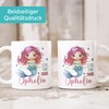 SpecialMe® Tasse Geschenk Einschulung 2025 personalisiert mit Namen Meerjungfrau Kindertasse