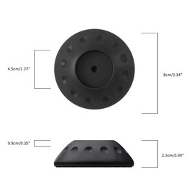 BalanceFrom Baby Gate Wall Protector - 4 Pack Cups for Child Pressure Mounted Stair Safety, Protect Doorways from Pet Dog Gates, No Screw Needed, Black