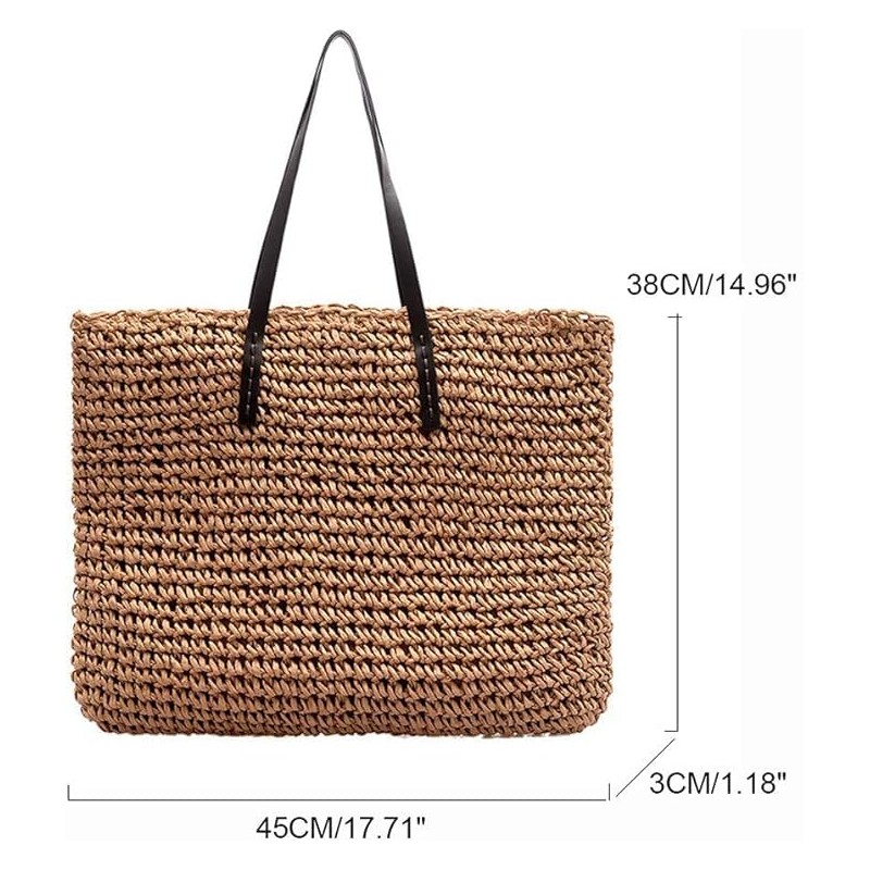 Generisch Cesta Women's Beach Bag with Zip, coffee