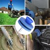 4Pcs, Blue,Lawnmower Dull Blade Sharpener, Upgrade Double Layer Lawn Mower