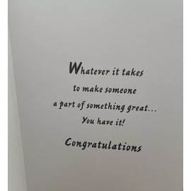 Unbranded SOMETHING GREAT...YOU HAVE IT CONGRATULATION