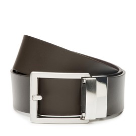 Riemen & Co DTCH.FIT Nathan Leather Belt with Automatic Closure - No Holes - 3.5 cm Wide, dark brown