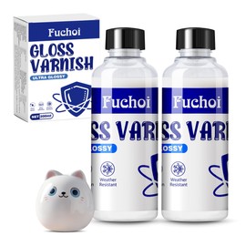 Air Dry Clay Glaze, 200ml/7oz Air Dry Clay Varnish, Clear Gloss Varnish for Sealing Acrylic Painting, Pottery Clay and Wood, Clay Sealant to Prevent Cracking Scratches Wear, Waterproof &High Gloss