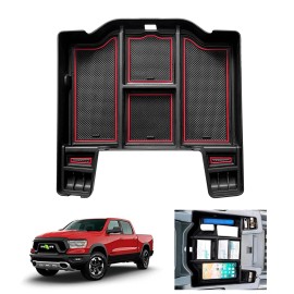 Unbranded For 19-23 RAM 1500 2500 3500 Center Console Armrest Organizer Trays Storage Box
