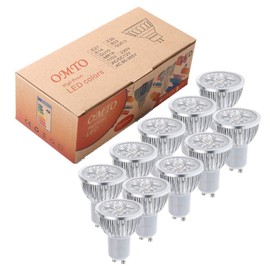 OMTO GU10 85-265V 4W 400LM LED Light Bulbs 50W Halogen Spotlight Equivalent 85% Energy Saving 30° Beam Angle LED Bulb Replacement for Recessed Lighting Fixture (3000K-WARM White, 10 PCS)