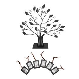 Photos Display Tree, Fashionable Family Photos Frame Display Tree with Hanging Pictures Frames Home Decor (Small 6 Photo Frames with 6.4 * 4.6cm)
