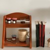 Desktop Organizer Retro Aesthetic Office Storage Rack Home Decor Wood