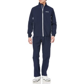 Leighton House LEG-200 Men's Golf Waterproof Rainwear Rain Suit, Stretch, Top and Bottom Set, Lightweight, High Water Resistance, For Work or School Commutes, Outdoors, multicolor (navy / white)