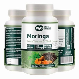 Tabletas De Moringa Con Cúrcuma Y Pimienta Negra, 300 Píldoras, Suministro Para 5 Meses, 150 Porciones, 1000 Mg Por Porción. Una Cápsula Con Múltiples