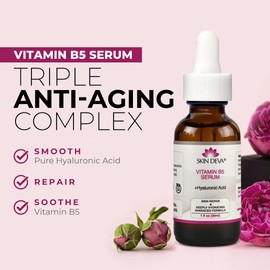 SKIN DEVA Vitamin B5 + Hyaluronic Acid Serum For Face Skin Serum Packed with B5 Relieves Perfect Vitamin Serum
