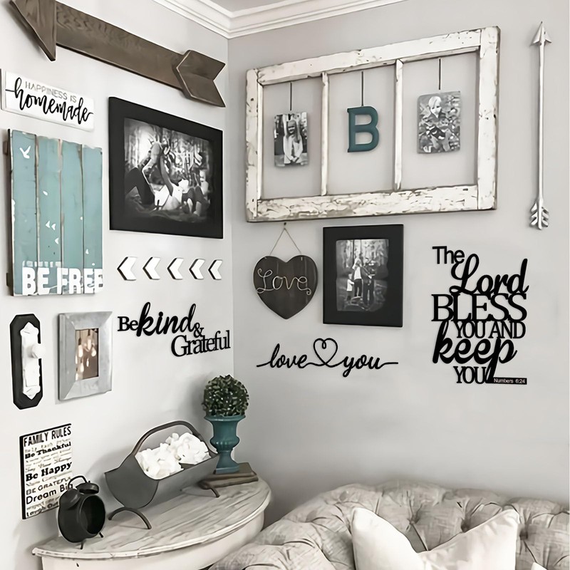 AHYS Metal Love You Wall Decor Rustic Love Sign for