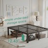 LAKKURI 14 Inch High Full Size Bed Frame No Box