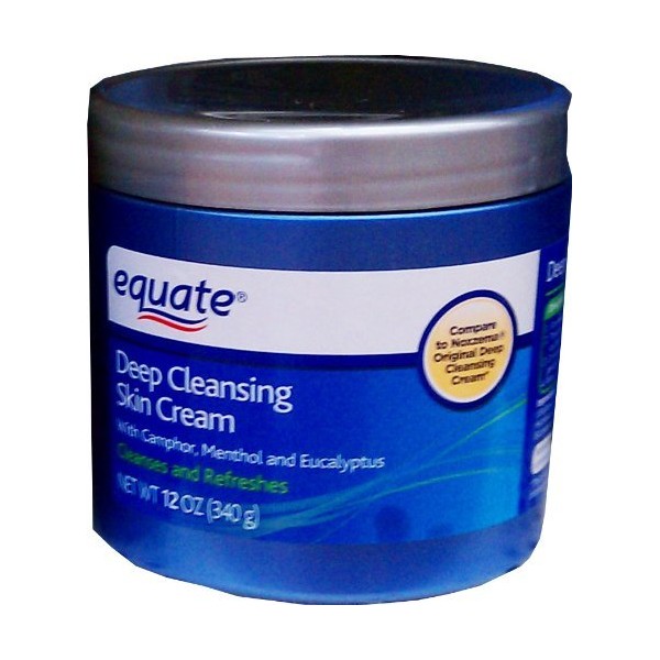 Deep Cleansing Skin Cream by Equate 12oz Compare to Noxzema Original Deep Cleansing Cream