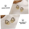 BESPORTBLE Loving Heart Shaped Earrings Alloy Ear Adornment Fashion Hollow