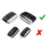 iJDMTOY Chrome Finish Blue TPU Key Fob Protective Cover Case