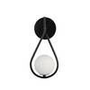 Kenroy Home Teardrop Wall Sconce with Frosted Opal Glass Globe,