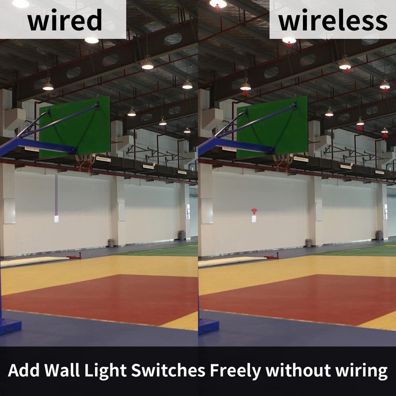 Wireless Lights Switch Kit,USUPERINK 16A Mini Remote Light Switch Receiver,No