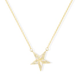 Vxddy Chains for Women Necklace 18k Gold-Plated Sterling Silver Star Pendant Women Necklaces Jewellery Gift