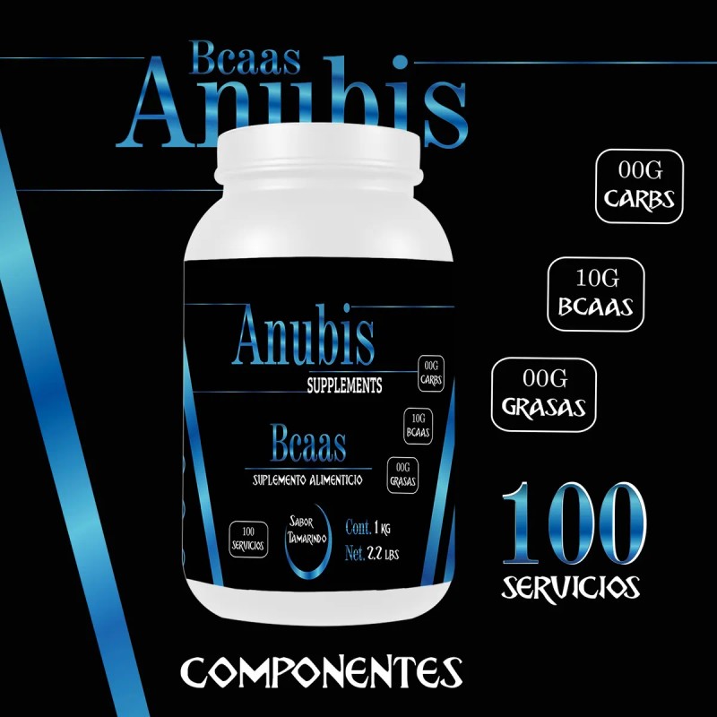 Aminoácidos Pre Entreno Bcaas 1kg Anubis Sabores Tamarindo