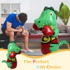 Inflatable Tumbler Dinosaur Punching Bag, 47" Blow up Boxing Dinosaur,Bounce