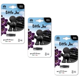3er Pack Little Joe Lufterfrischer fürs Auto zur Montage an jedem Lüftungsgitter +/-45 Tage Frische im Auto (Velvet/Schwarz)