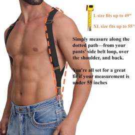 LazarsSpace - Tirantes para hombre, resistentes para grandes y altos
